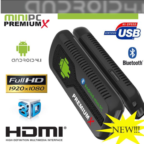 PremiumX Mini PC für Android 4.1 Dual Cortex A9 1,66GHz, DDR3 1GB